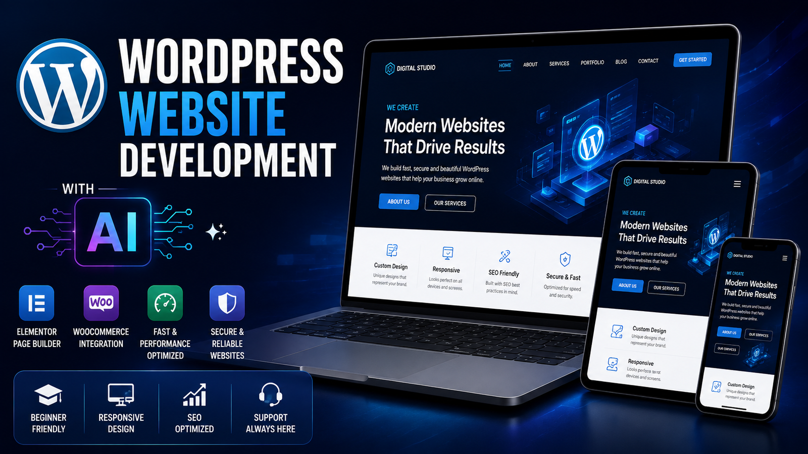 WordPress Website Development with AI